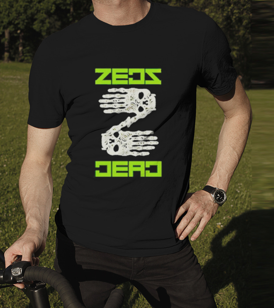 Zeds Dead Skeleton Hands Neon Typography T-Shirt