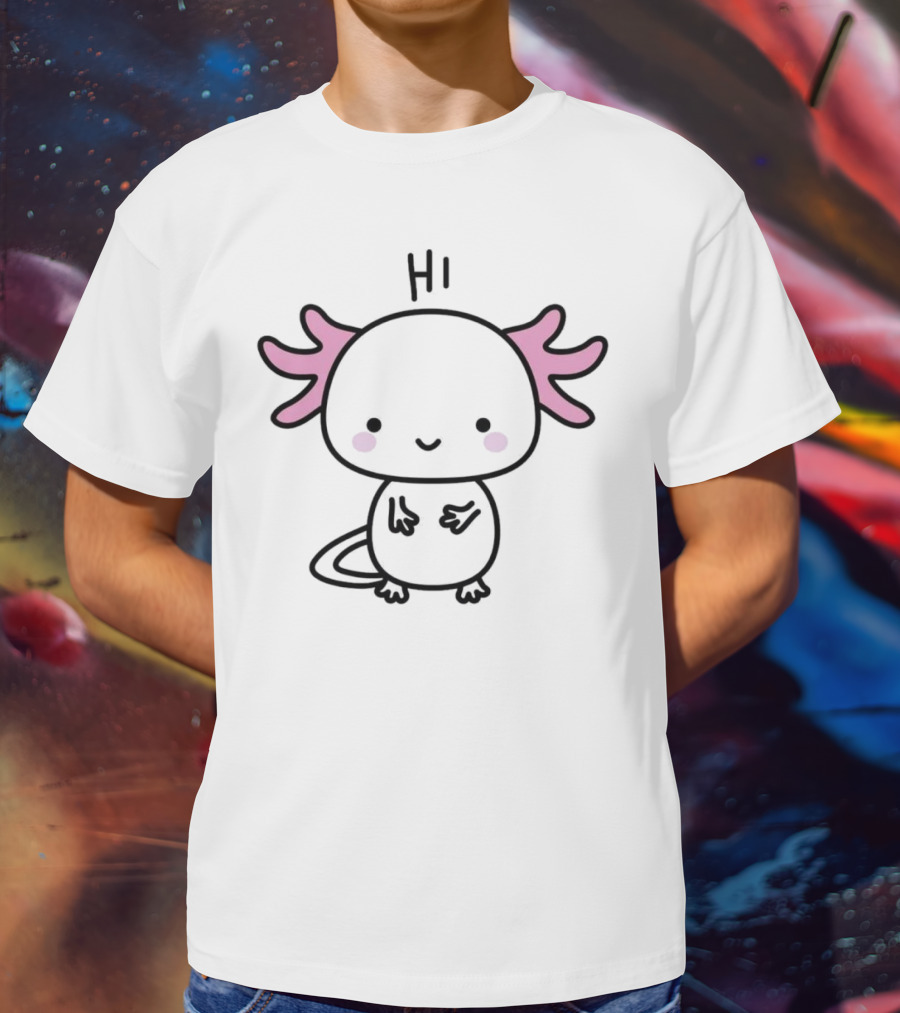 Axolotl Hi Meme Cute Character T-Shirt