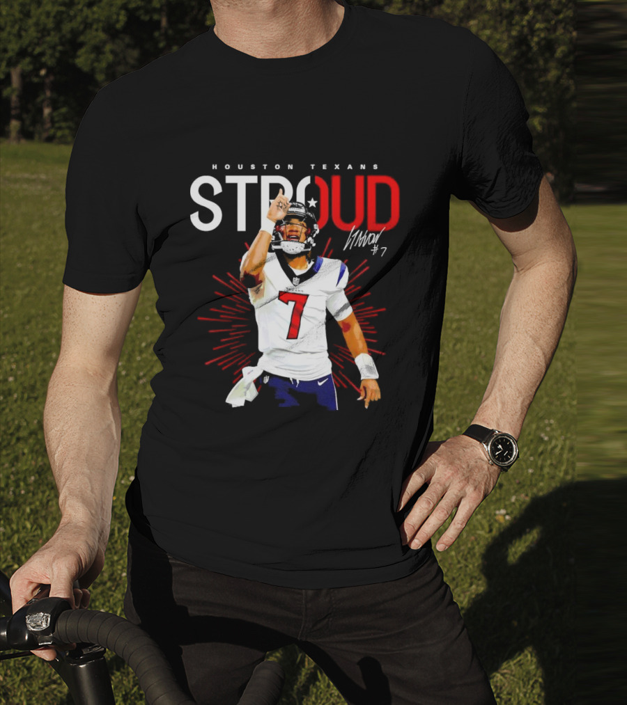 Houston Texans Cj Stroud #7 Signature Visionary Leader T-Shirt