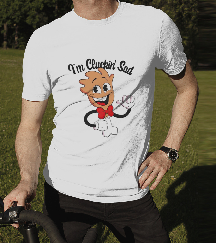 Drumstick I’m Cluckin’ Sad Retro Cartoon Character T-Shirt