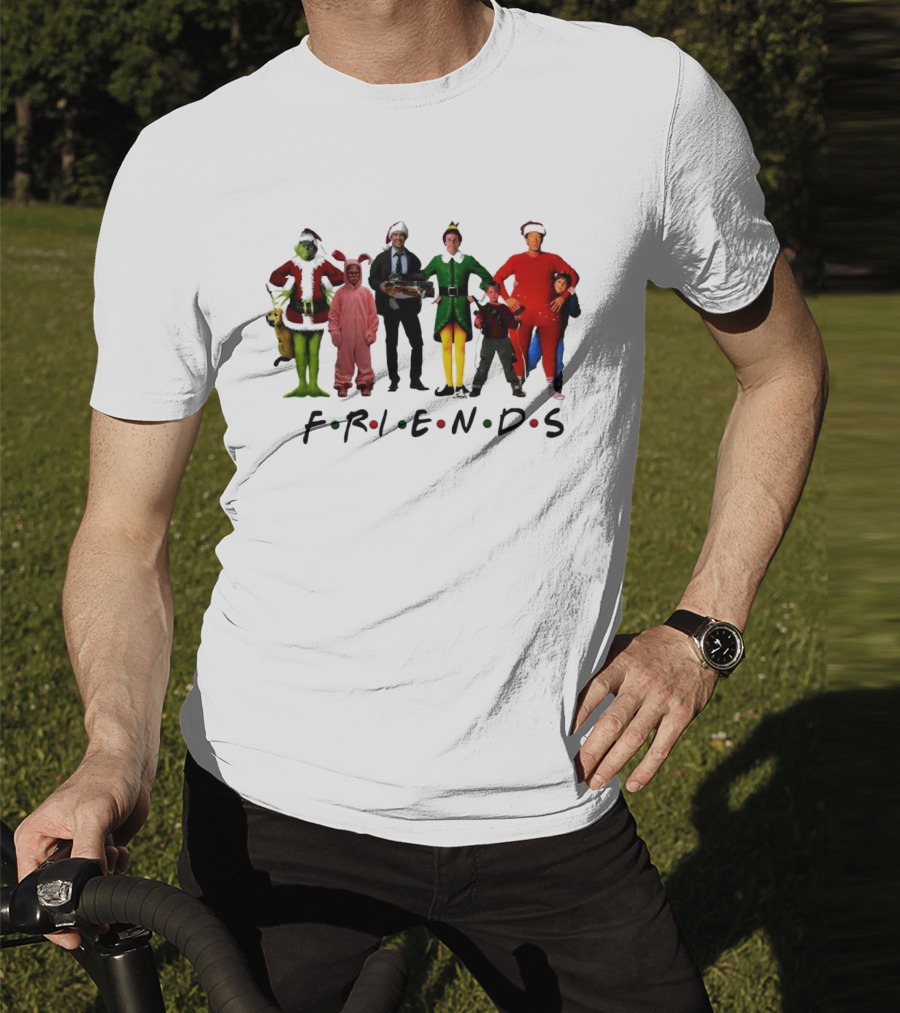 Friends Movie Character Holiday Mashup T-Shirt