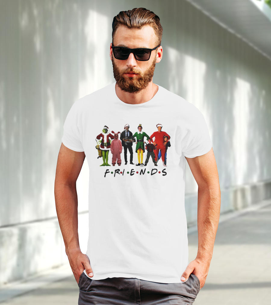 Friends Movie Character Holiday Mashup T-Shirt