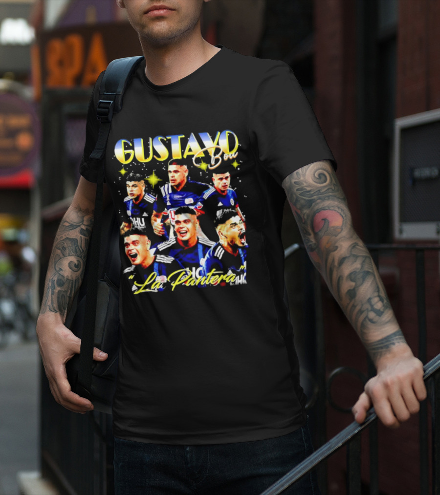 Gustavo Bou La Pantera New England Revolution Star T-Shirt