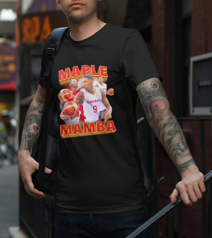 Maple Mamba Canada Basketball Player Number 9 T-Shirt