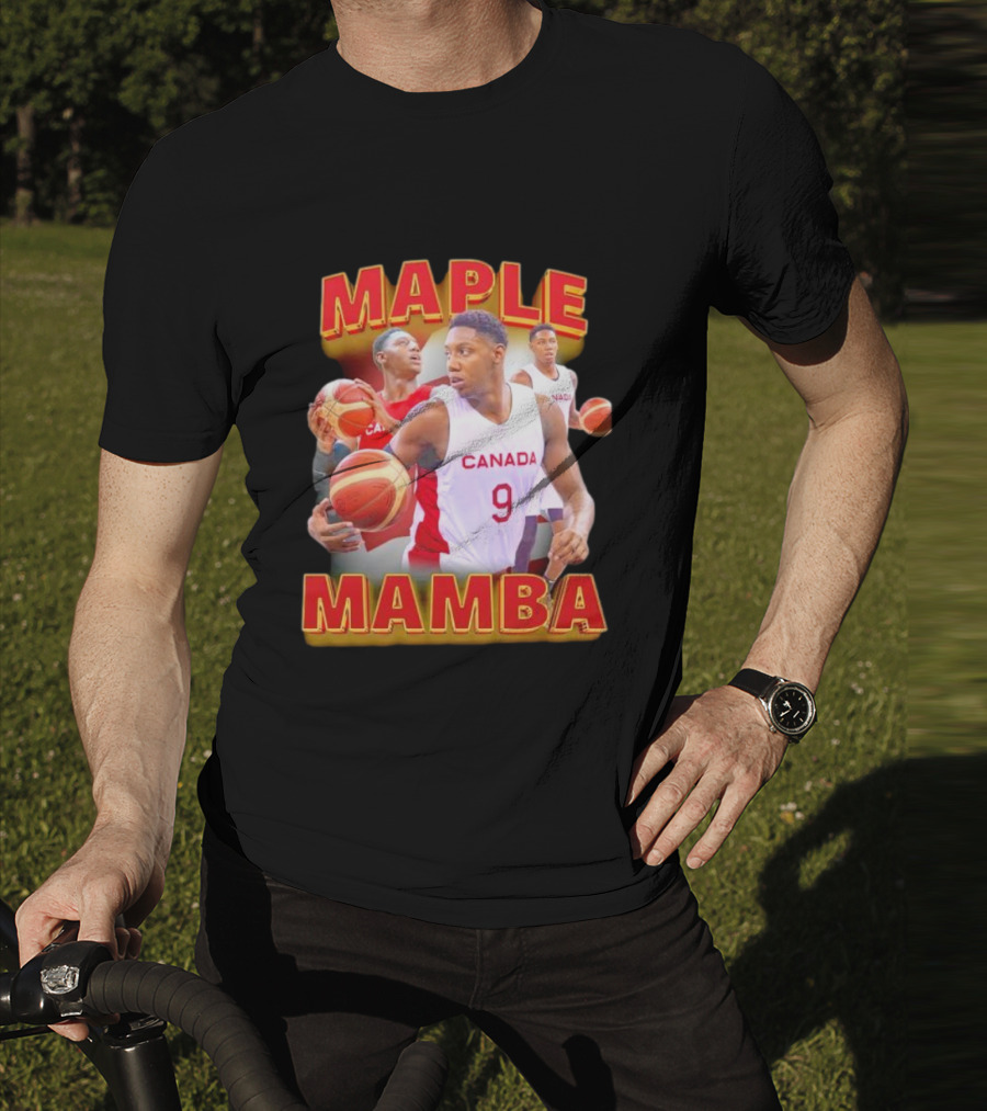 Maple Mamba Canada Basketball Player Number 9 T-Shirt