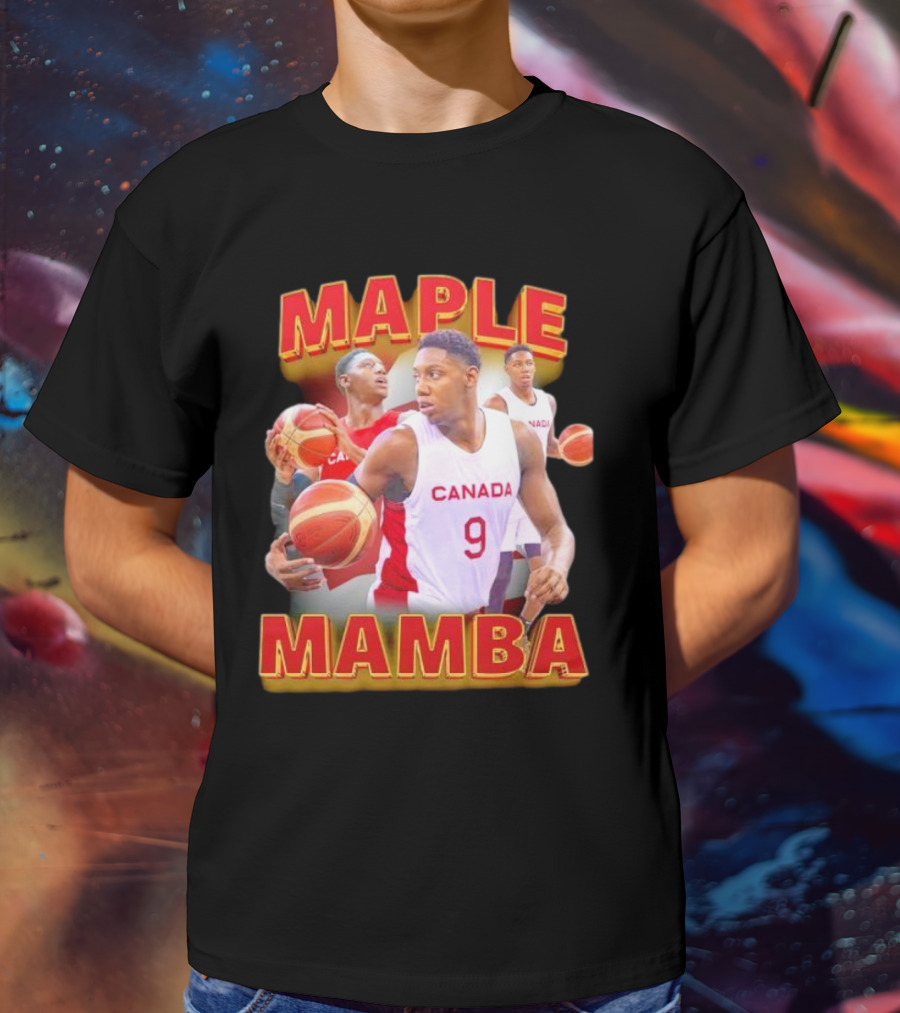 Maple Mamba Canada Basketball Player Number 9 T-Shirt