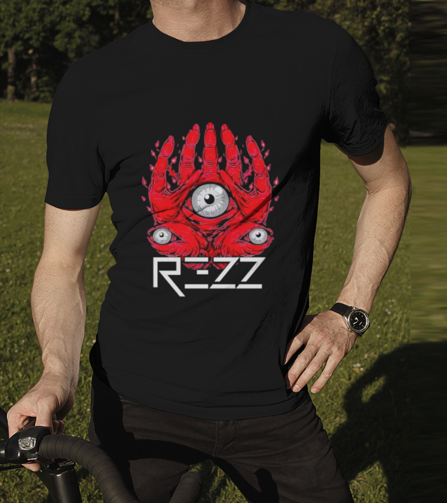 Rezz Men's Monster Inside With Red Hand And Eye T-Shirt