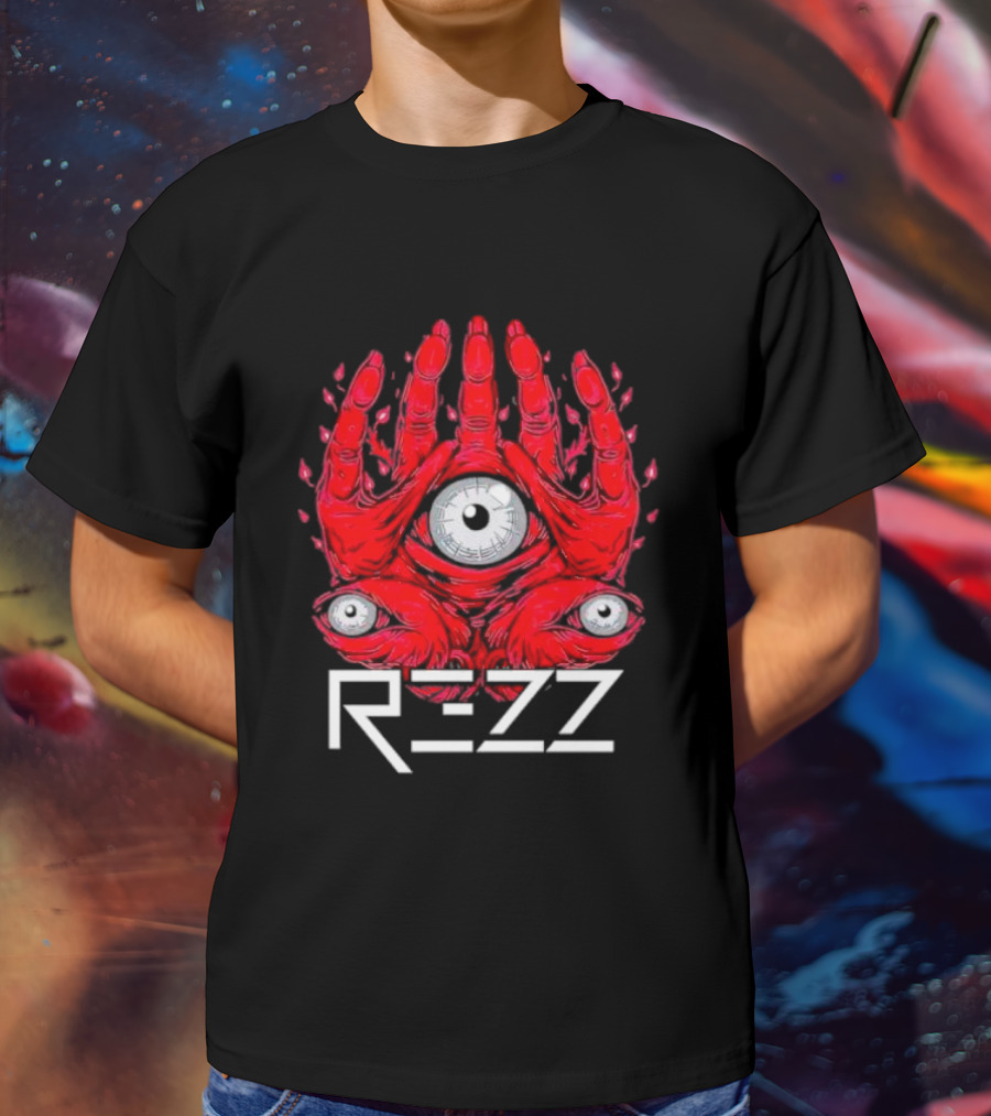 Rezz Men's Monster Inside With Red Hand And Eye T-Shirt