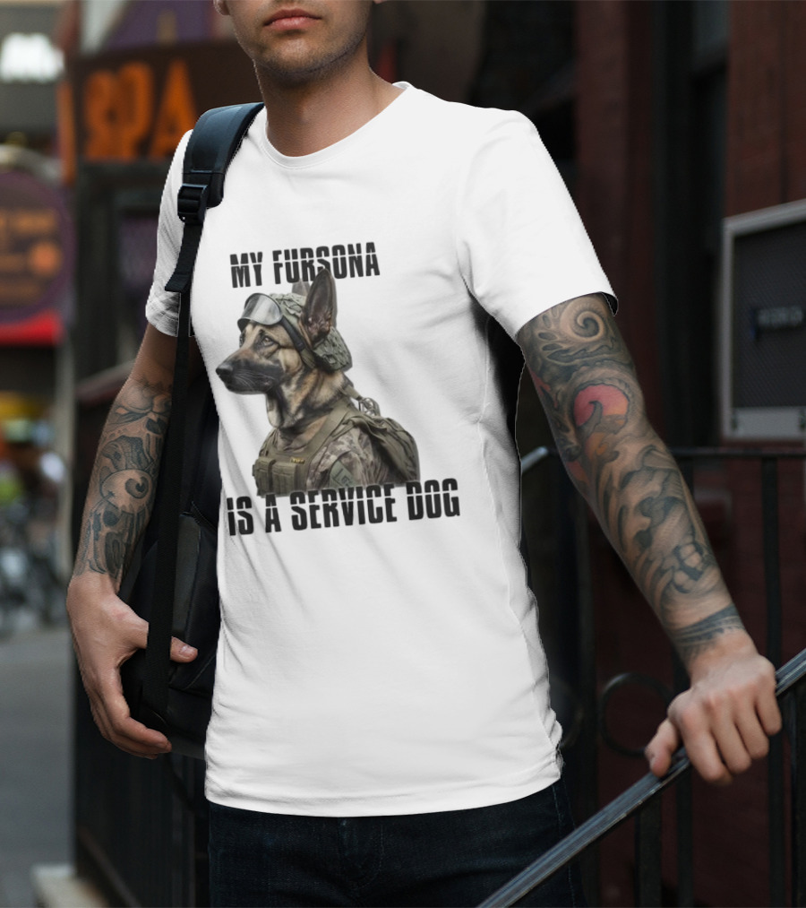 My Fursona Is A Service Dog In Tactical Gear T-Shirt