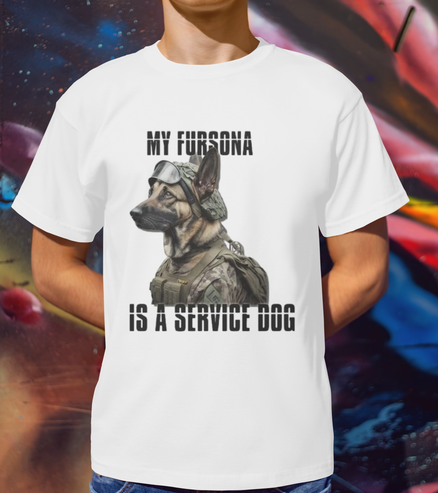 My Fursona Is A Service Dog In Tactical Gear T-Shirt