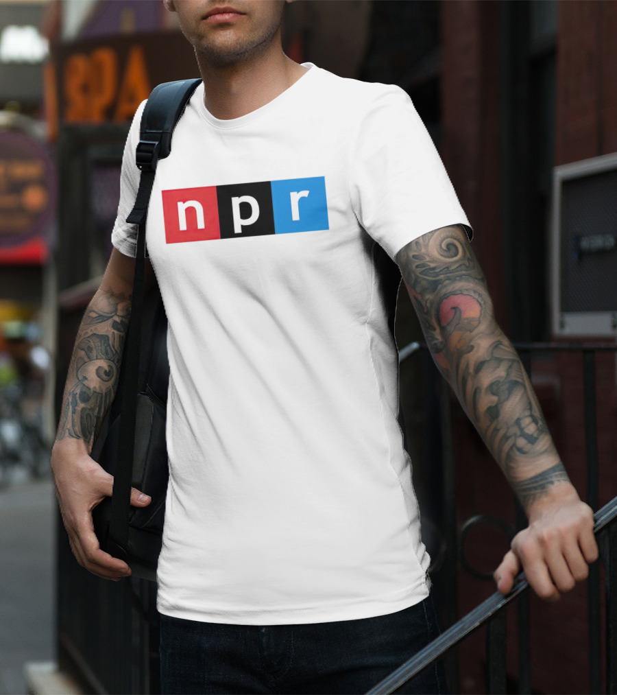 NPR Red Black Blue Iconic Logo Squares T-Shirt