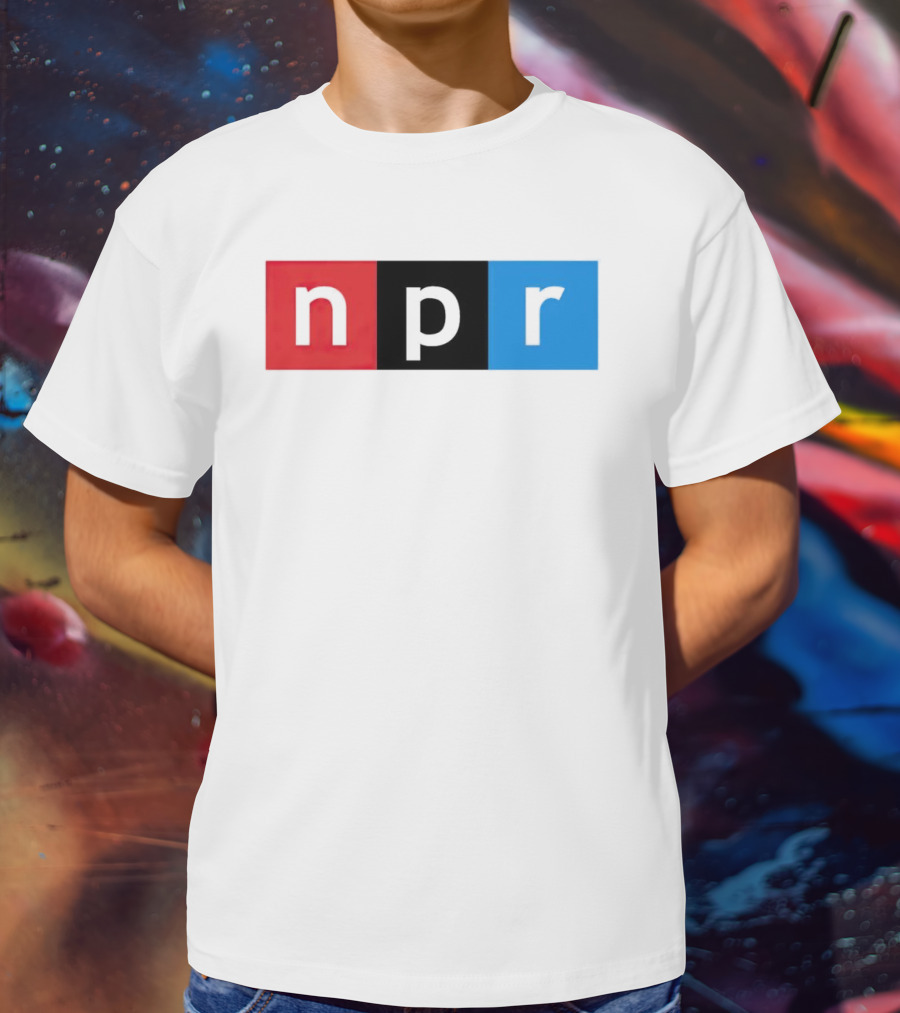 NPR Red Black Blue Iconic Logo Squares T-Shirt