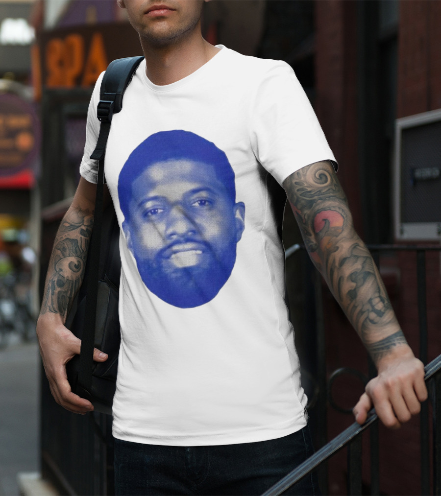 Paul George Blue Halftone Face T-Shirt