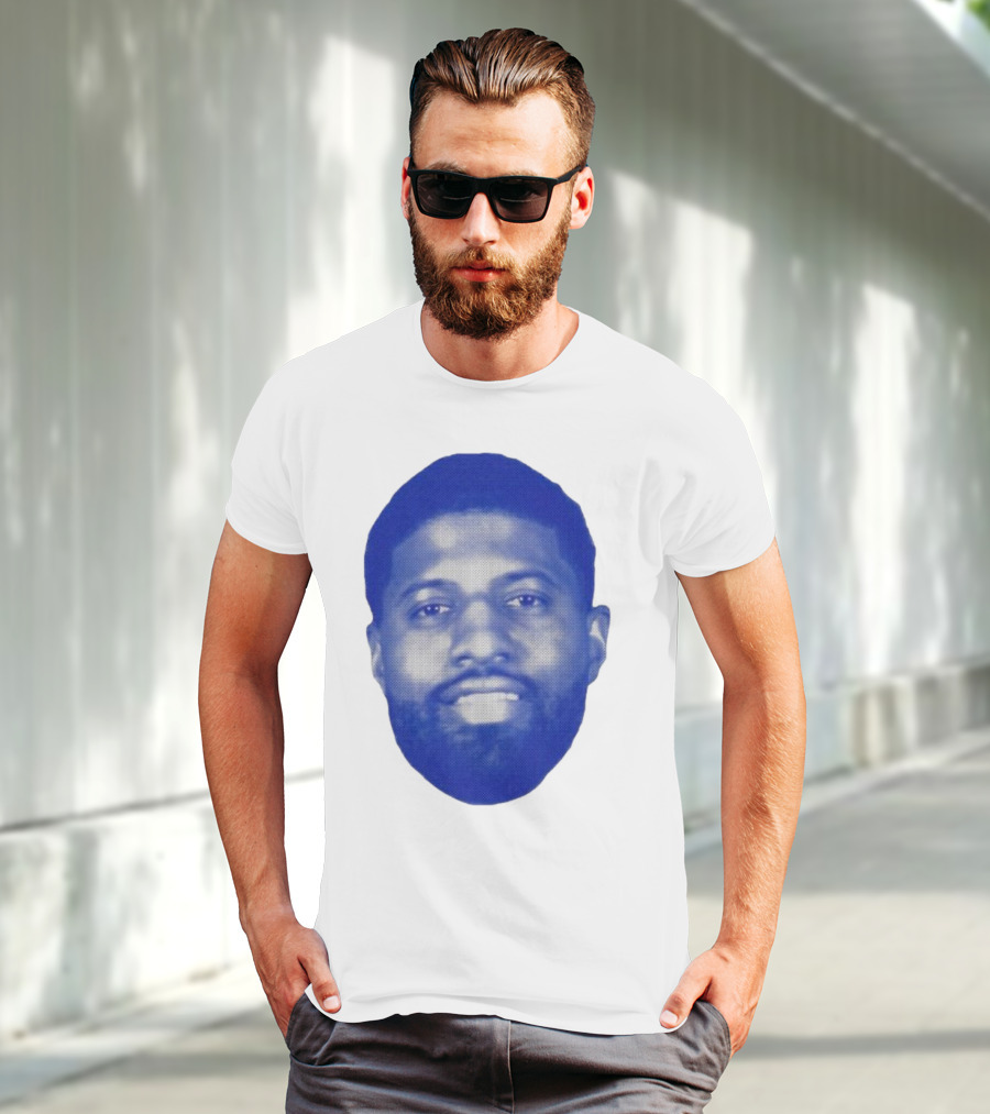 Paul George Blue Halftone Face T-Shirt