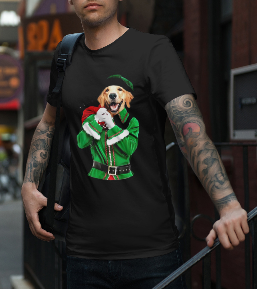Charlie Personalized Santa Dog Christmas T-Shirt