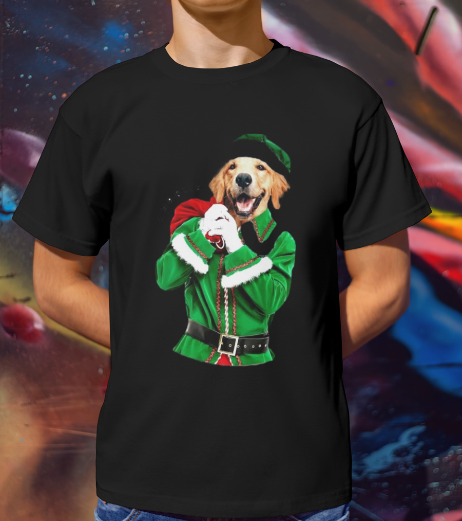 Charlie Personalized Santa Dog Christmas T-Shirt