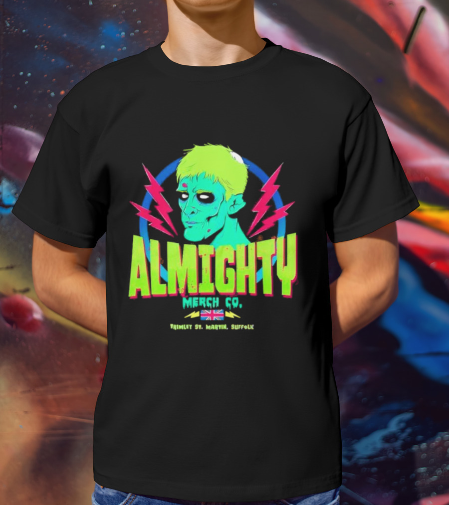 Almighty Merch Co. Frankenstein Illustration Trimley St. Martin Suffolk T-Shirt