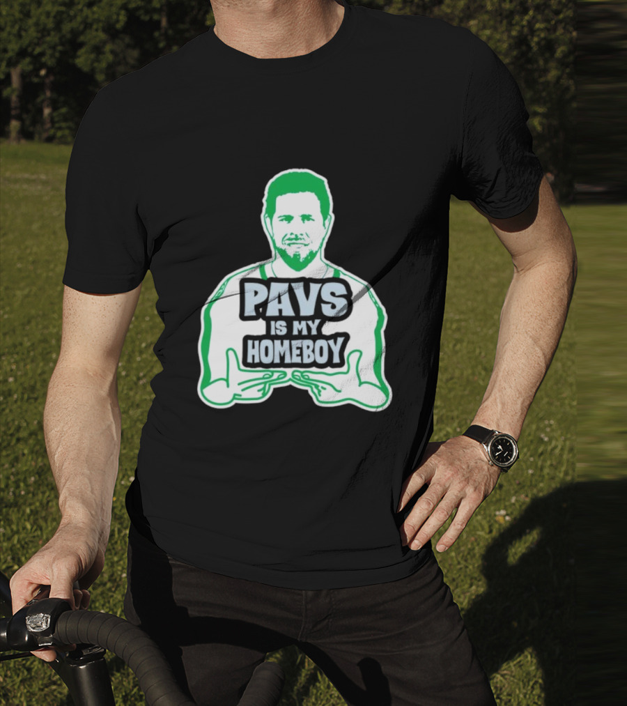 Dallas Stars Pavs Is My Homeboy Green And White T-Shirt