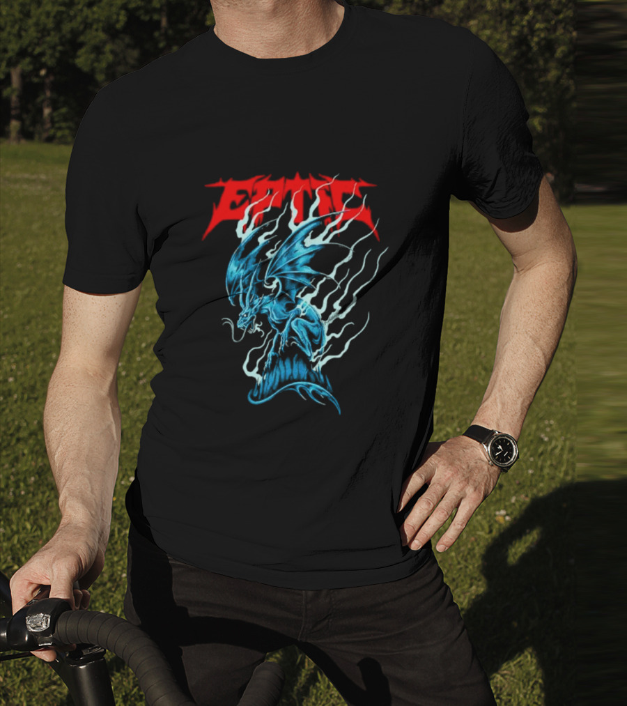 Eptic Blue Dragon Flame Art Collaboration With Yara Noe T-Shirt