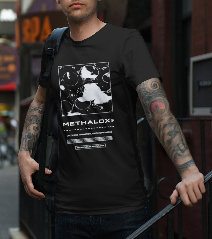 Methalox The Future Of Propulsion Unlocking Innovation, Igniting Progress T-Shirt