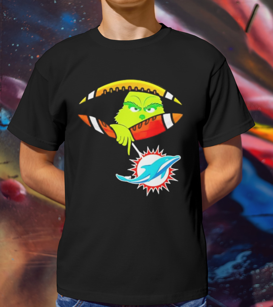 Miami Dolphins Grinch Football Fan Zipper T-Shirt