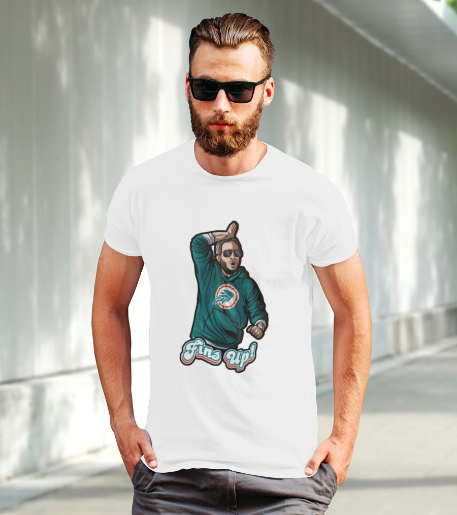 Mike McDaniel Fins Up Miami Dolphins Coach Motivation T-Shirt