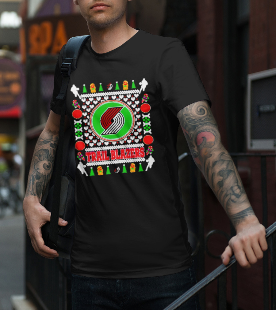 Portland Trail Blazers Merry Christmas NBA Basketball Ugly T-Shirt