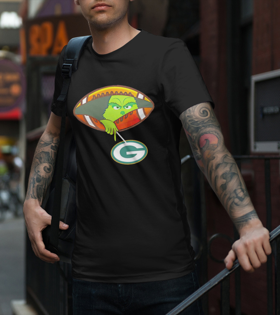 Grinch Ew Football Green Bay Packers Mockery T-Shirt
