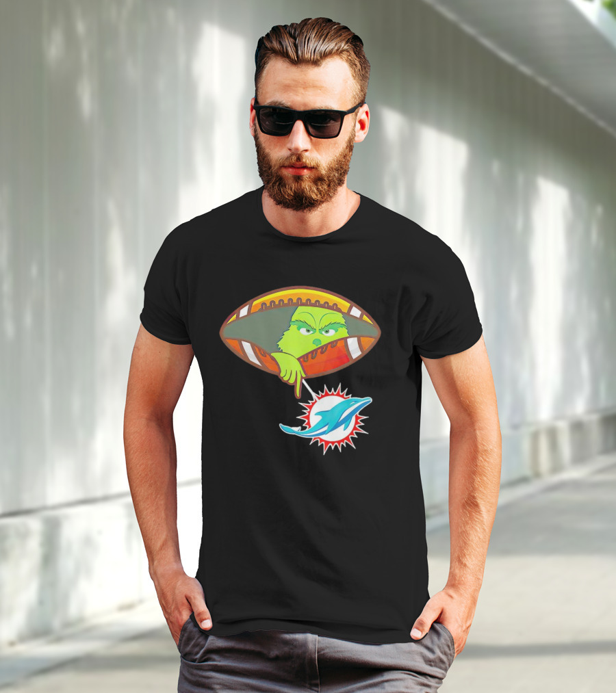 Grinch Ew Miami Dolphins Football T-Shirt