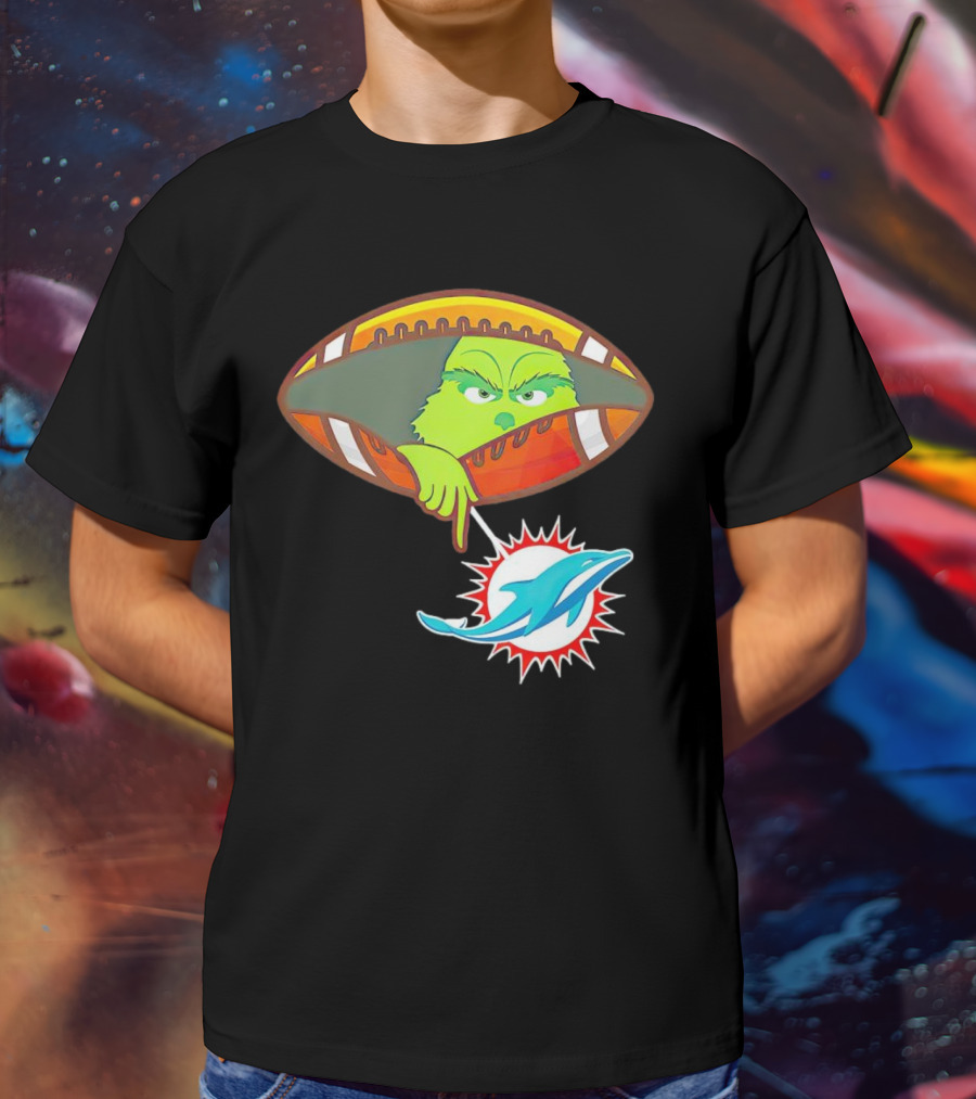 Grinch Ew Miami Dolphins Football T-Shirt