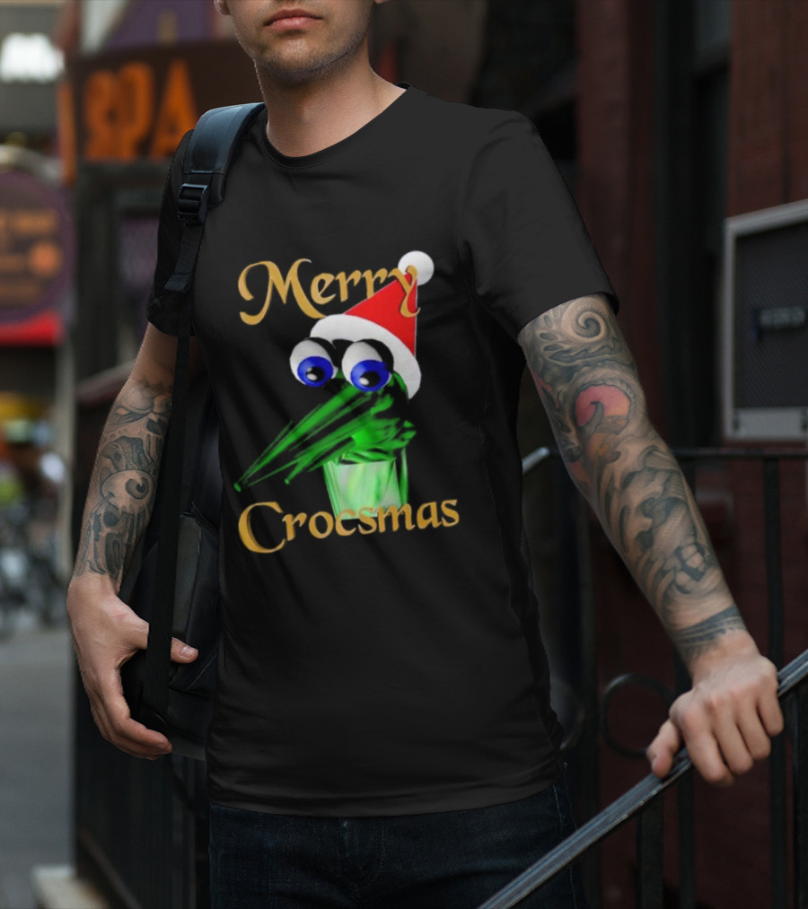 Merry Crocsmash Kekcroc Christmas Santa Hat T-Shirt
