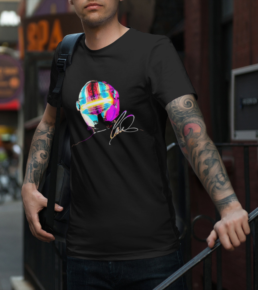 Lewis Hamilton Rainbow Signature Helmet T-Shirt