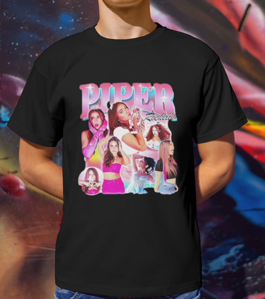 Piper Rockelle Glamorous Fashion Collage With Cat And Friends T-Shirt