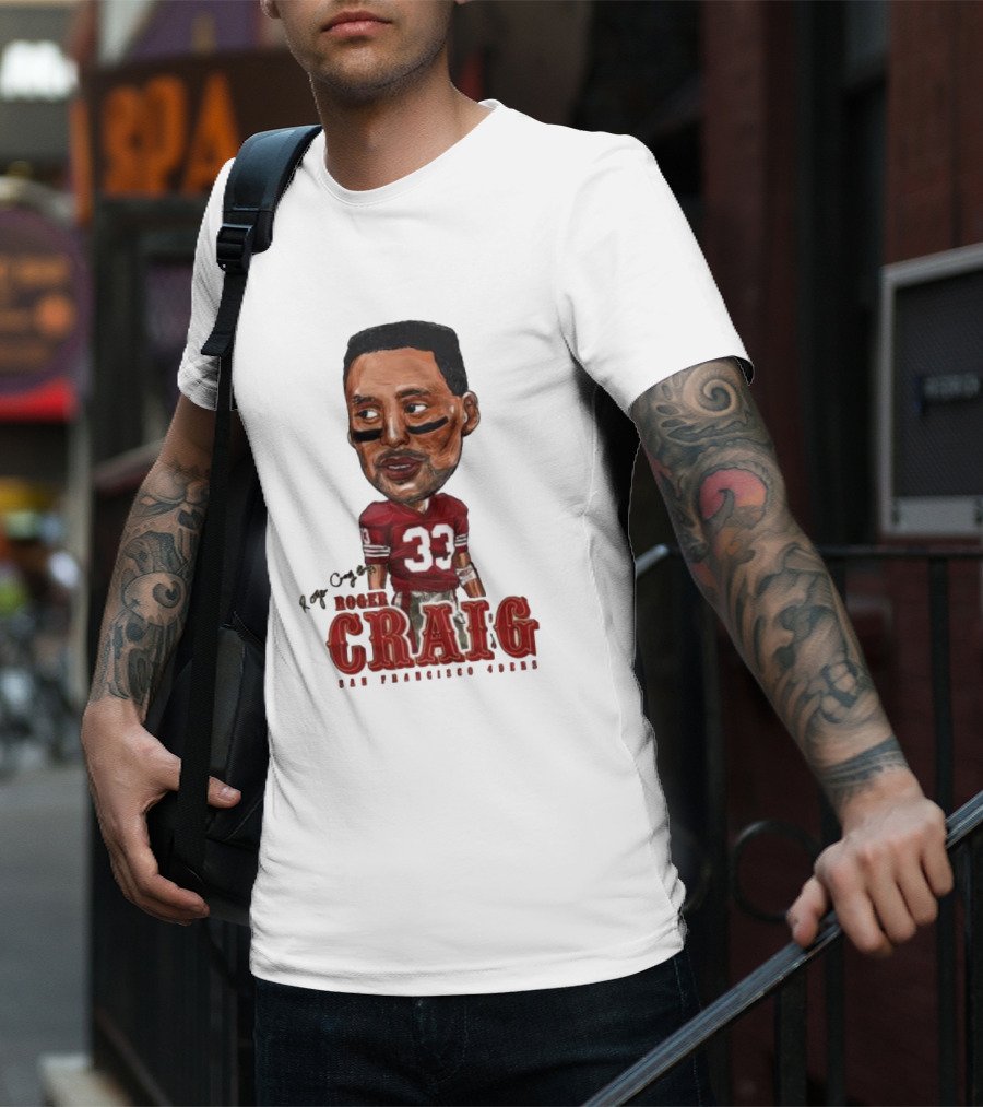 Roger Craig San Francisco 49ers 33 Big Head Character T-Shirt