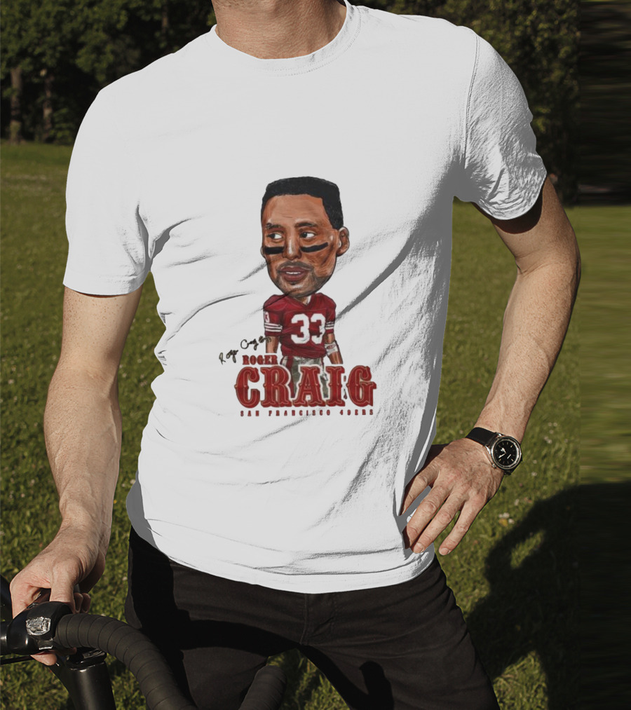 Roger Craig San Francisco 49ers 33 Big Head Character T-Shirt