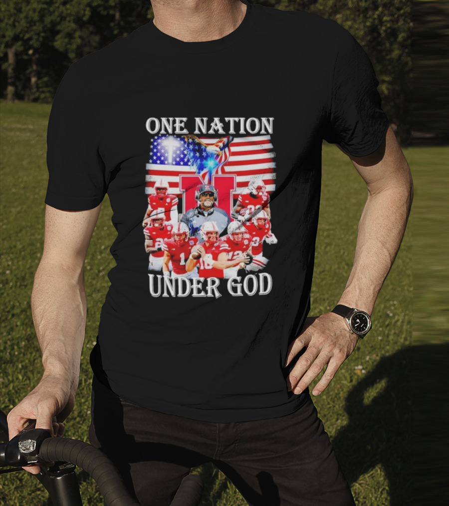 USA Flag One Nation Under God NC State Wolfpack Football Team Players T-Shirt