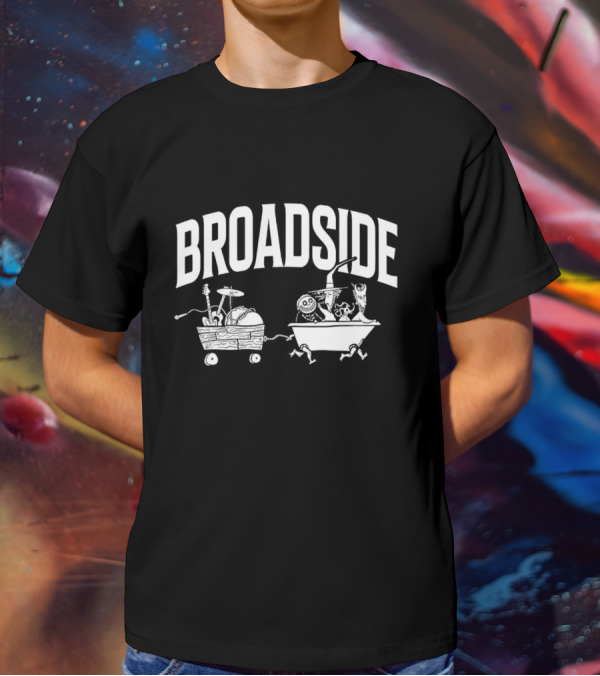 Broadside Wagon Skeleton Band Parade T-Shirt