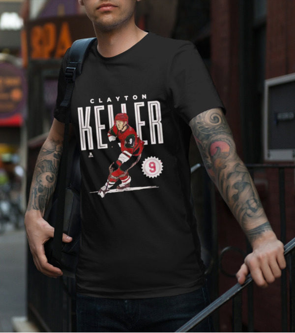 CLAYTON KELLER ARIZONA NUMBER 9 HOCKEY PLAYER T-Shirt
