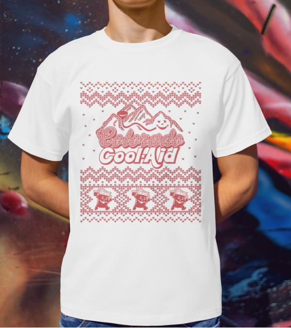 Colorado Cool-Aid Festive Sweater Design With Mountains And Smiling Pitcher T-Shirt