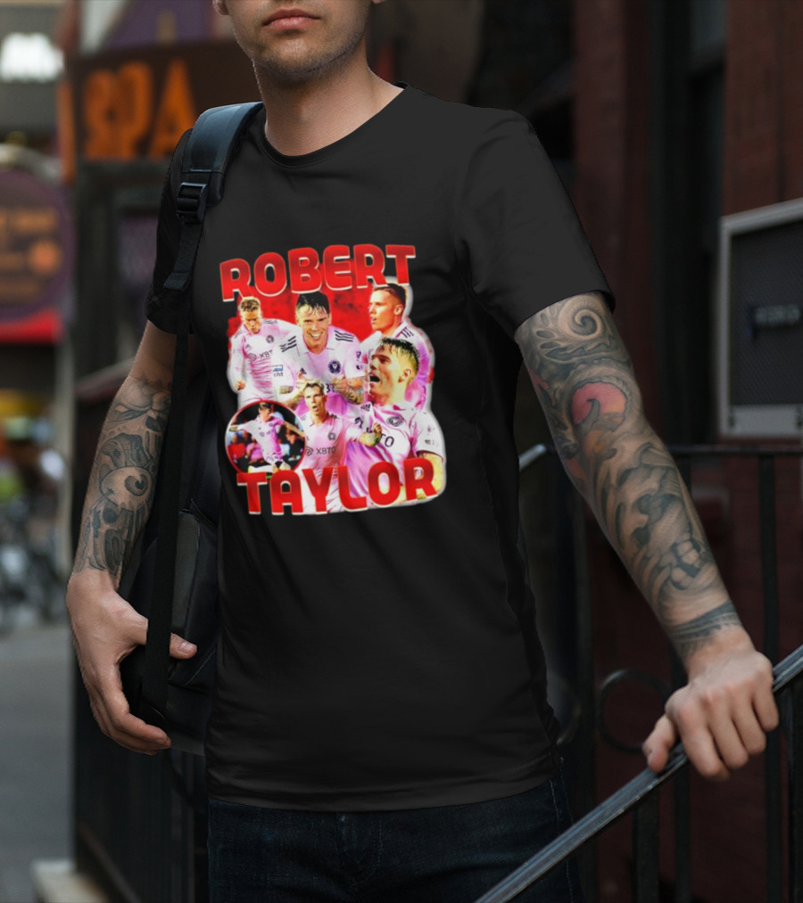 Robert Taylor Inter Miami CF Bootleg Style Collage T-Shirt