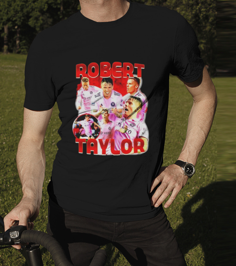 Robert Taylor Inter Miami CF Bootleg Style Collage T-Shirt