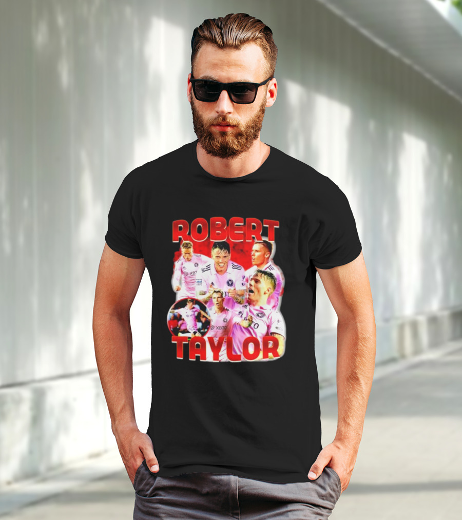 Robert Taylor Inter Miami CF Bootleg Style Collage T-Shirt