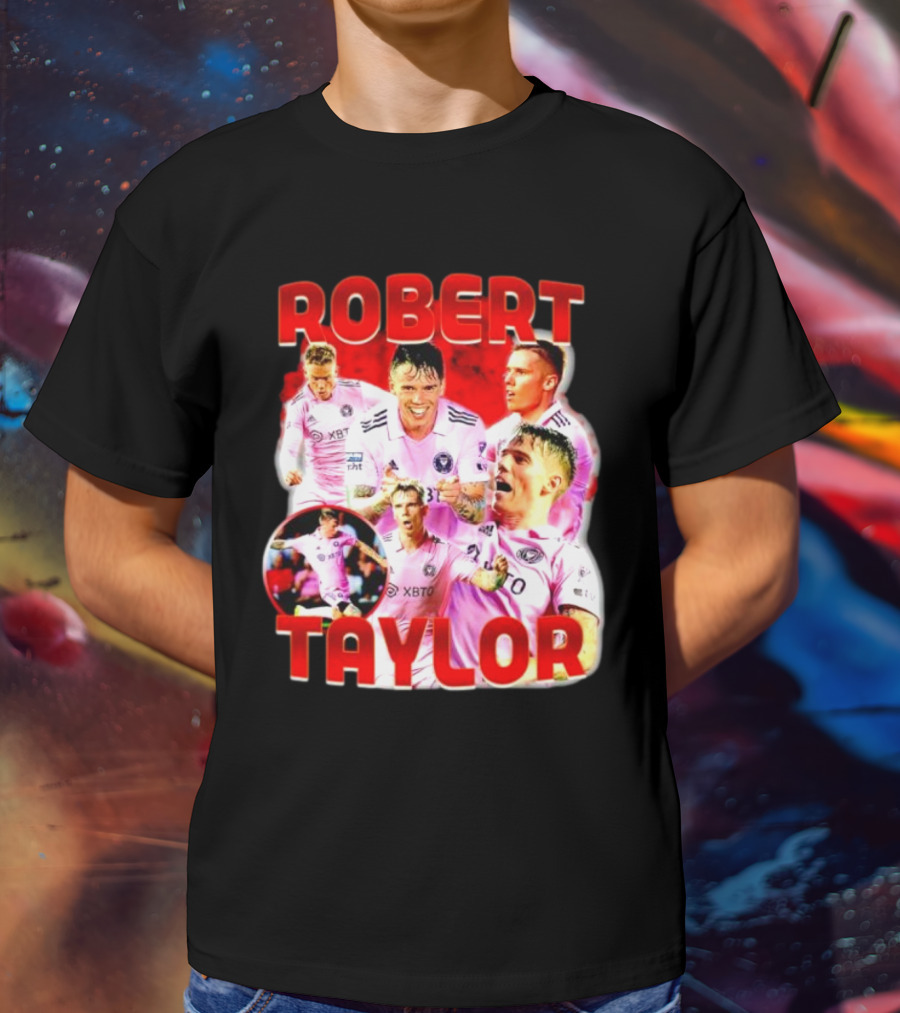 Robert Taylor Inter Miami CF Bootleg Style Collage T-Shirt