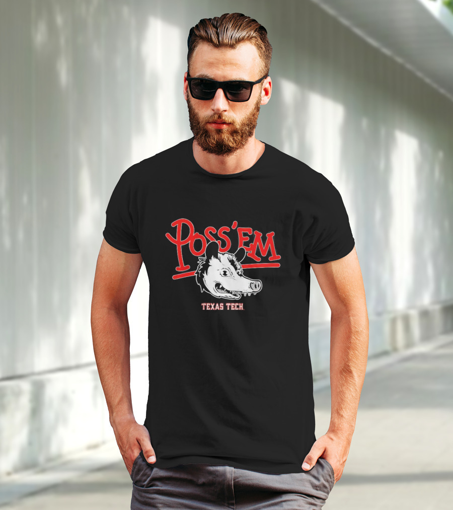 Texas Tech Poss 'Em Rally Possum Football T-Shirt