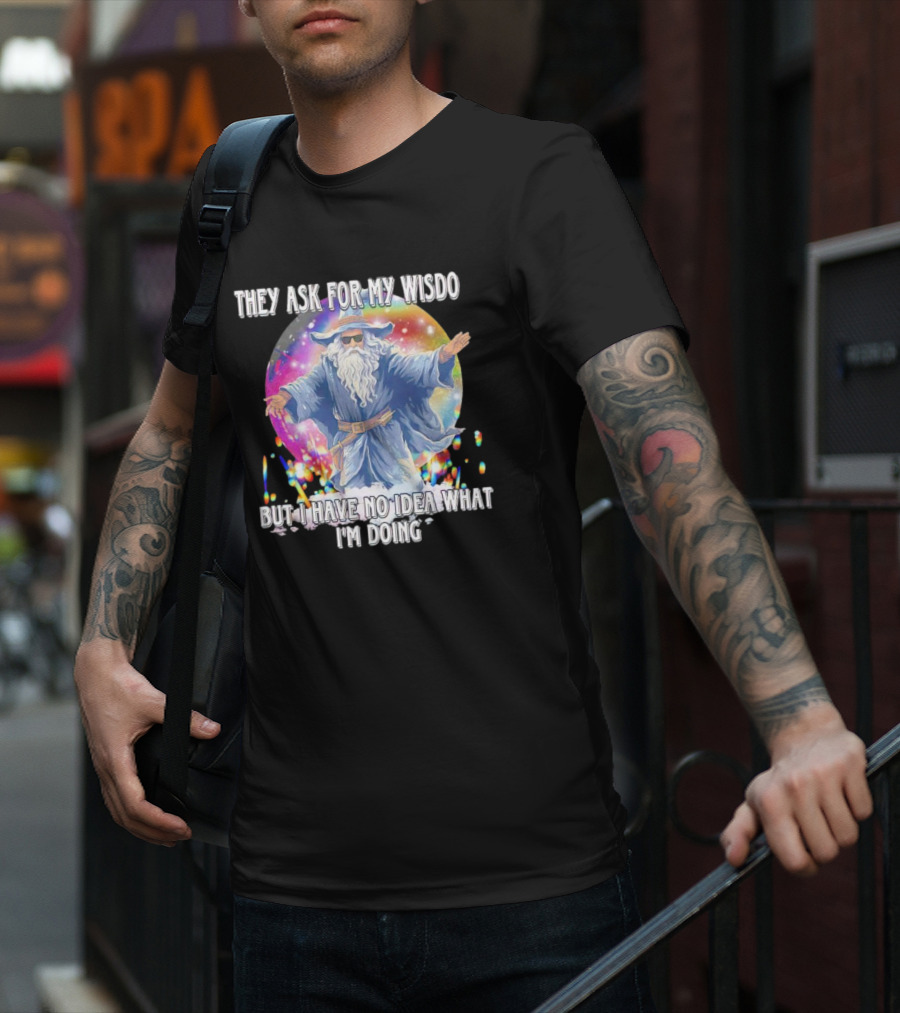 They Ask For My Wisdom But I Have No Idea What I'm Doing Wizard T-Shirt