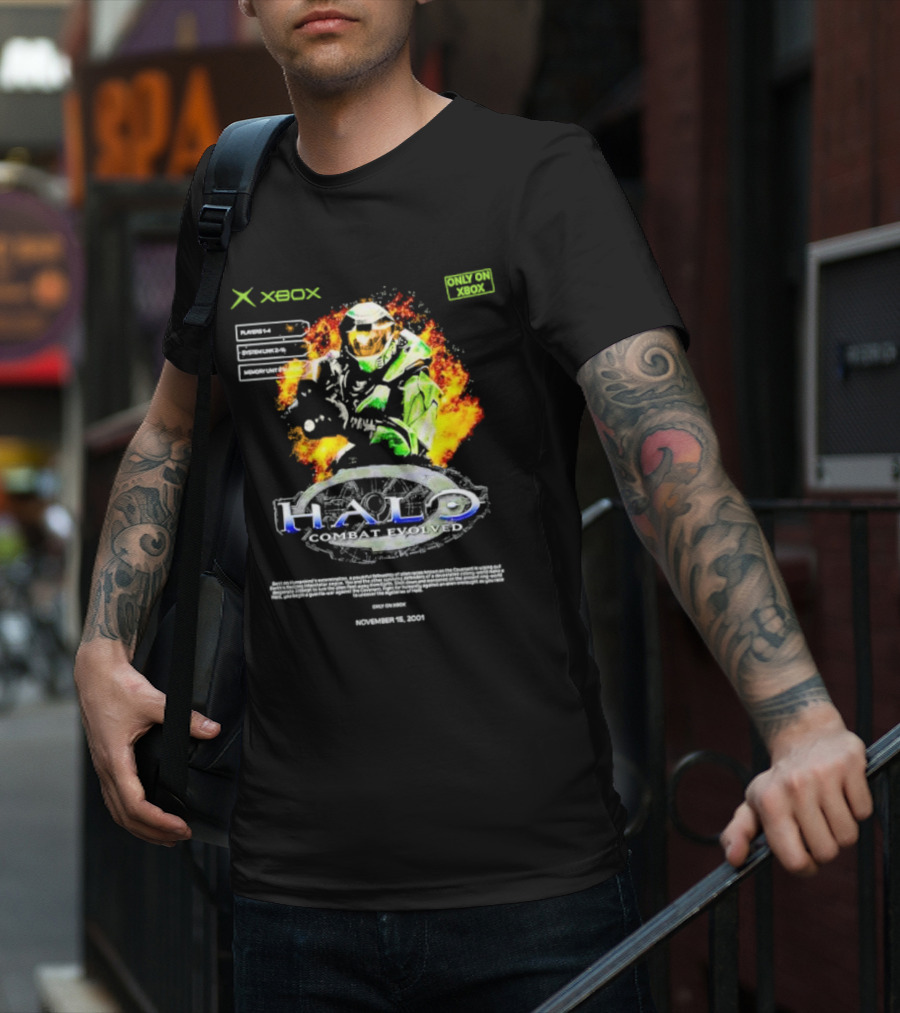 Xbox Halo Combat Evolved Only On Xbox November 15 2001 T-Shirt