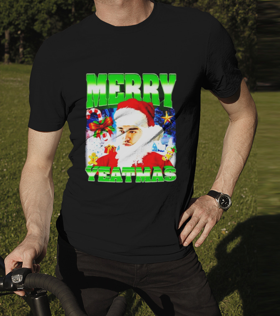 Merry Yeatmas Yeat Rapper Christmas Santa Claus Holiday T-Shirt