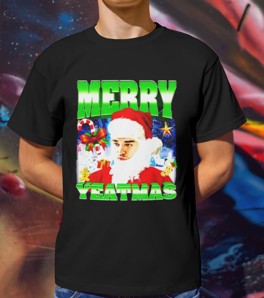 Merry Yeatmas Yeat Rapper Christmas Santa Claus Holiday T-Shirt