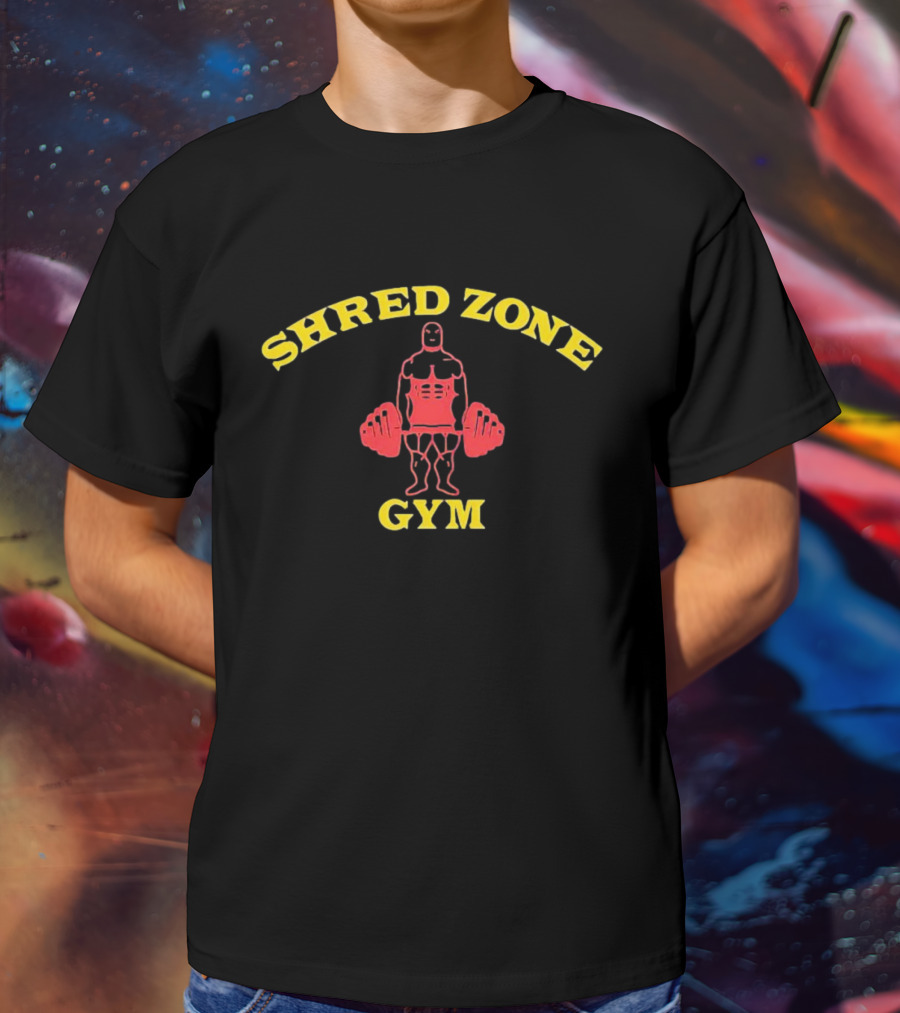 Shred Zone Gym Muscle Bodybuilder Fitness T-Shirt