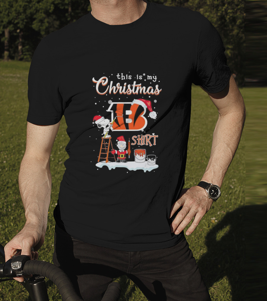 This Is My Christmas Snoopy And Charlie Brown Cincinnati Bengals T-Shirt